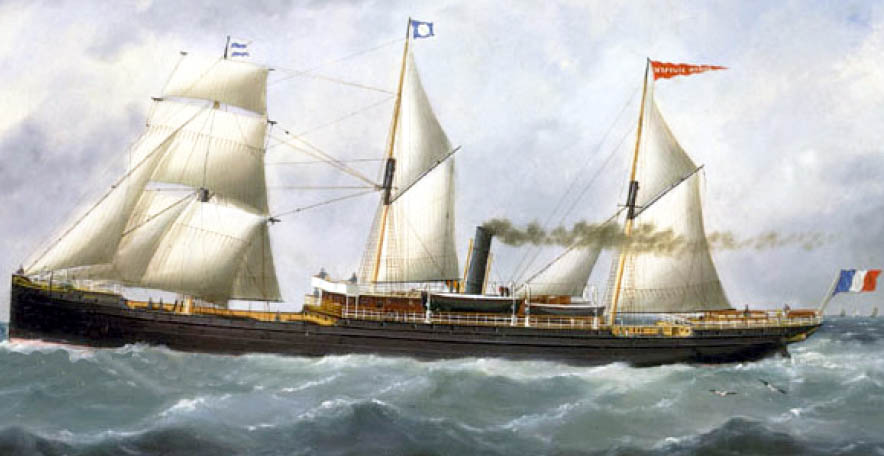 Tableau de l'Hyppolite Worms sortant du Havre